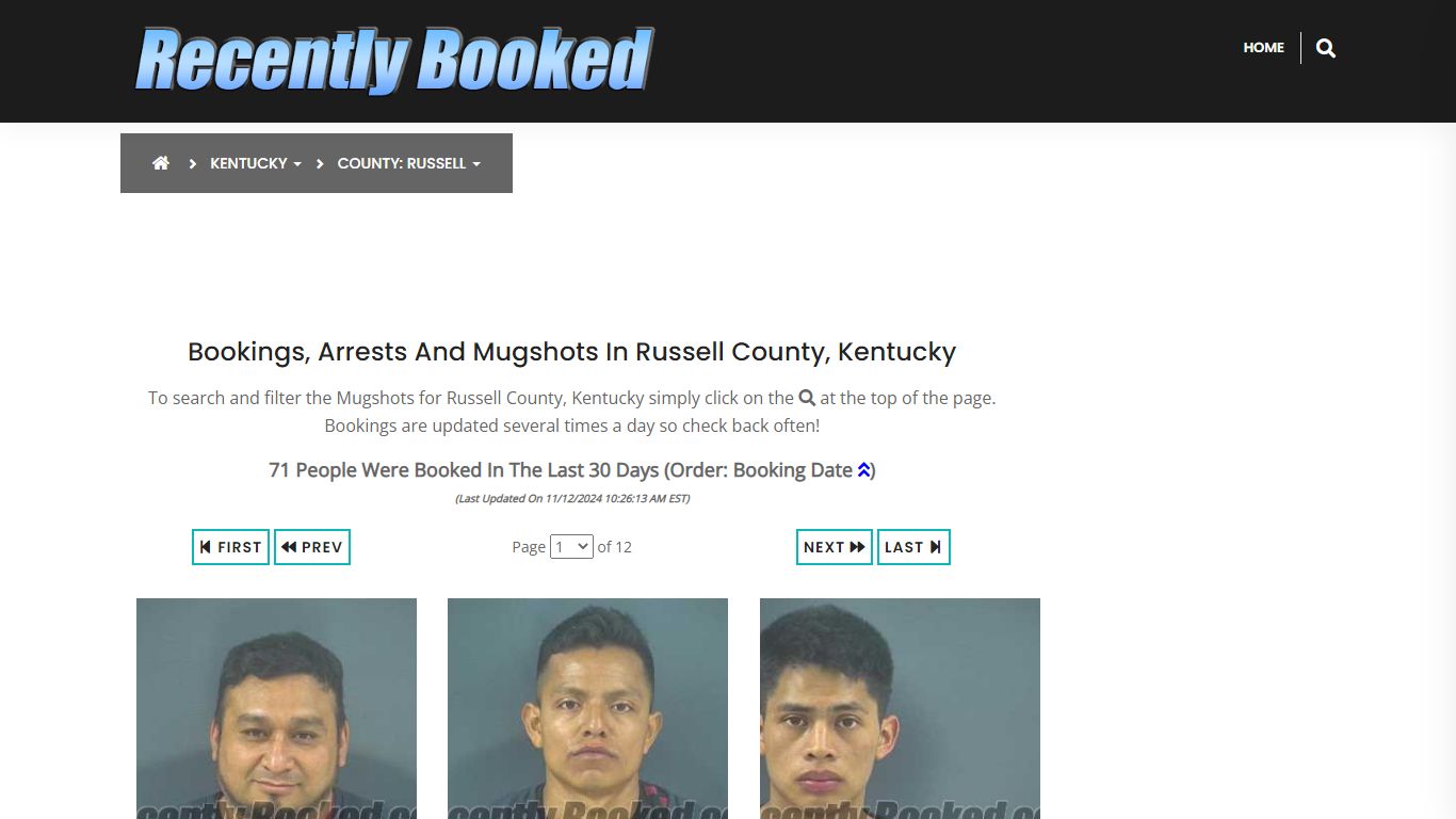 Bookings, Arrests and Mugshots in Russell County, Kentucky