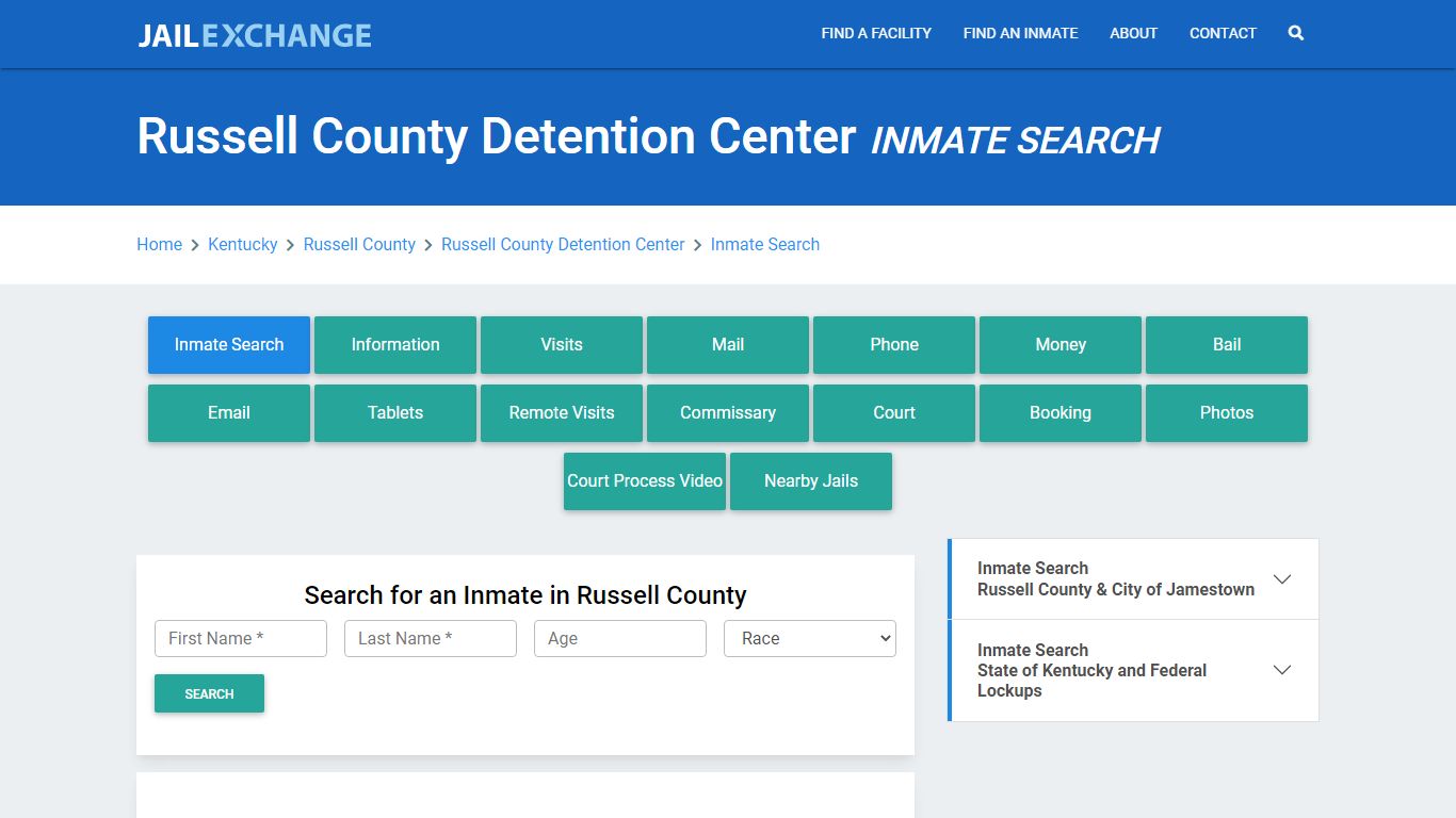 Russell County Detention Center Inmate Search - Jail Exchange